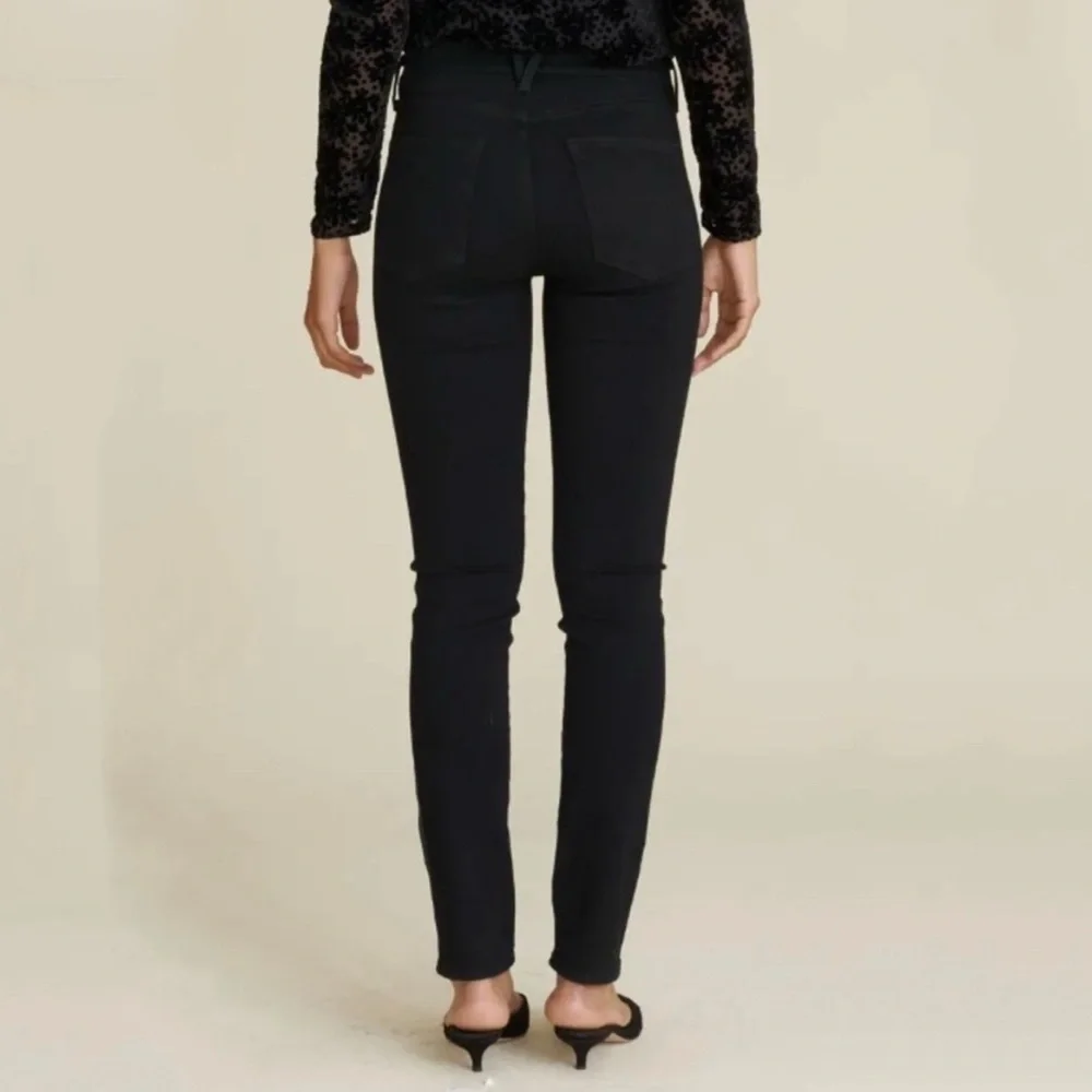 Veronica Beard Jeans Emma Skinny Mid Rise Onyx Black Size 28